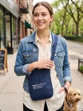 NexGard® PLUS Promotional Navy Blur Crossbody Travel Pet Walking Bag OS